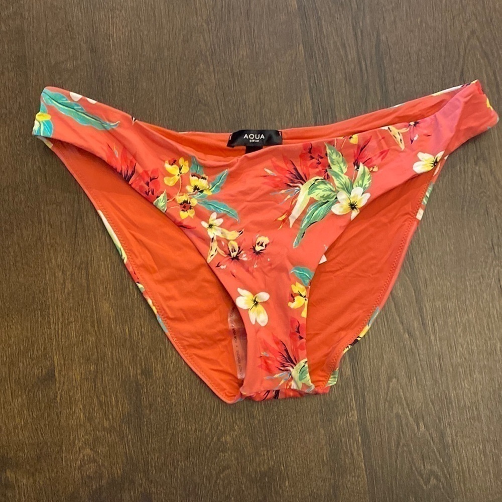 Aqua Swim tropical bikini bottom basic scoop bottom size L NEWw/ RETICKETED TAG